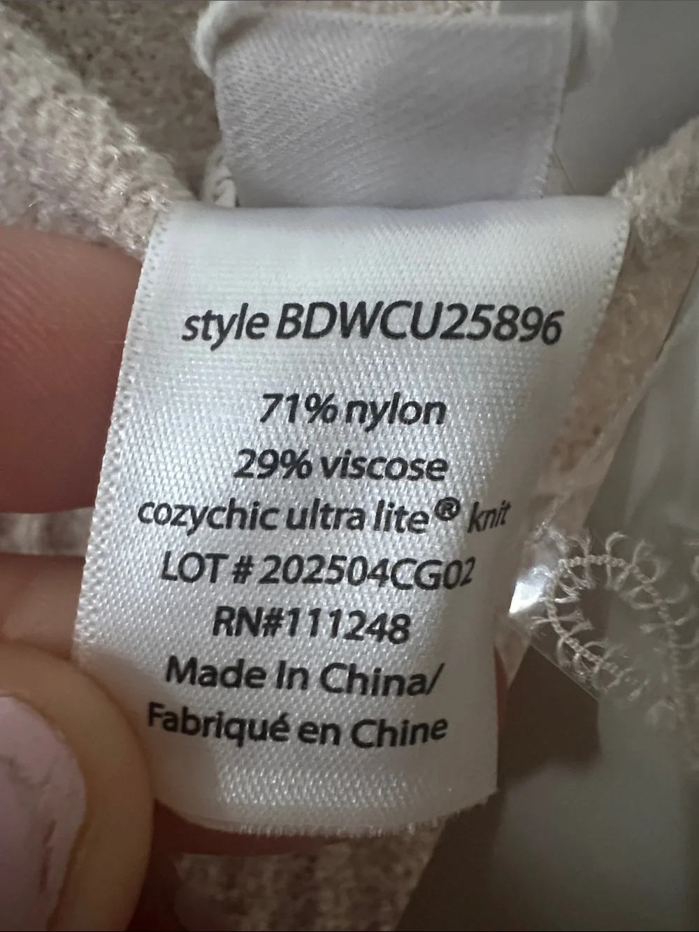 NWT NEW Barefoot Dreams Ribbed Cozy Chic Ultra Lite Leggings - Beige